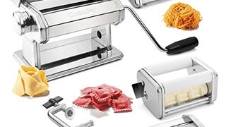 Pasta Maker Deluxe Set 5 pc Premium Stainless Steel Machine...