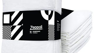 Zeppoli Flour Sack Towels - Pack of 12-28" x 28" - Absorbent...