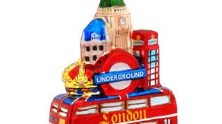 Kurt Adler Glass London City Ornament, 5-Inch