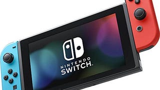 Nintendo Switch with Neon Blue and Neon Red Joy‑