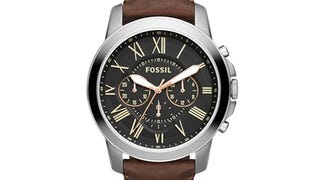 Fossil Men's Grant Quartz Stainless Steel and Leather...