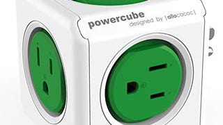 PowerCube Original, 5 Outlet Wall Adapter Power Strip with...