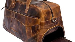 Leather Duffle Bags for Men - Handmade Full Grain Leather...