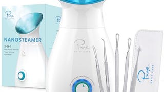 NanoSteamer Large 3-in-1 Nano Ionic Facial Steamer with...