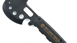 Off Grid Tools Survival Axe – Black, All Steel, Ultimate...