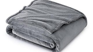 Bedsure Fleece Throw Blanket for Couch Grey - Lightweight...