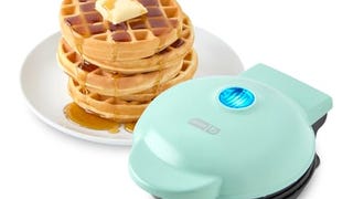 DASH Mini Waffle Maker - 4” Waffle Mold, Nonstick Waffle...