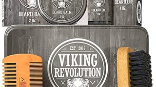 Viking Revolution Beard Care Kit for Men - Kit includes...