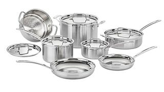Cuisinart 12 Piece Cookware Set, MultiClad Pro Triple Ply,...