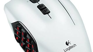 Logitech G600 MMO Gaming Mouse, White