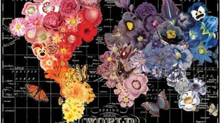 Galison Full Bloom World Map Puzzle, Multicolor, 1