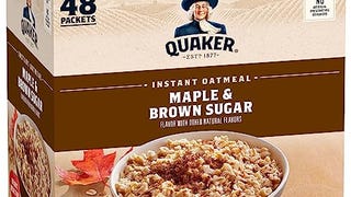 Quaker Instant Oatmeal, Maple & Brown Sugar, Individual...