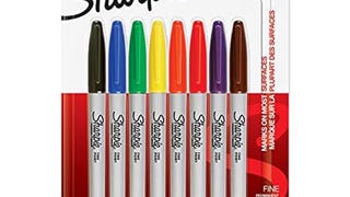 Sharpie Permanent Markers, Fine Point, 8 Pack, Assorted...