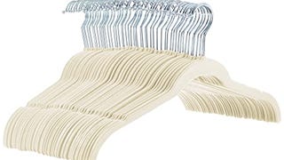 Amazon Basics Slim, Velvet, Non-Slip Shirt Clothes Hangers,...