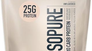 Isopure Zero Carb 100% Pure Whey Isolate Protein Powder,...