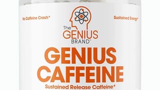 Genius Caffeine Pills 100mg, Extended-Release Microencapsulated...