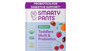 SmartyPants Organic Toddler Multivitamin Gummies: Probiotics,...