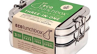 Ecolunchbox Three-in-One Stainless Steel Two Level Steel...