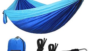 SHINE HAI Camping Hammock, Lightweight Parachute Nylon...