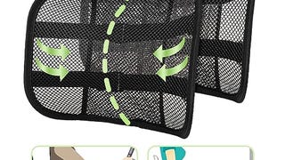 Lumbar Support with Breathable Mesh Layers and Double Sturdy...