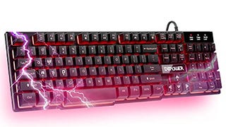 DBPOWER Gaming Office 2-in-1 Keyboard with 3-Color LED...