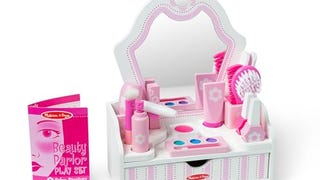 Melissa & Doug Wooden Beauty Salon Play Set With Vanity...