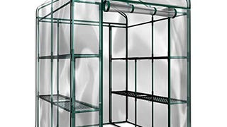 Greenhouse - Walk in Greenhouse with 8 Sturdy Shelves and...
