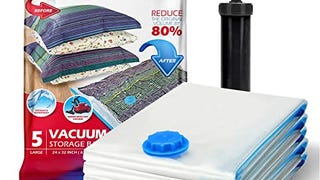 Spacesaver Vacuum Storage Bags (Large 5 Pack) Save 80% on...