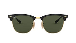 Ray-Ban RB3716 Clubmaster Metal Square Sunglasses, Black...