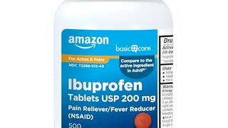 Amazon Basic Care Ibuprofen Tablets 200 mg, Pain Reliever/...