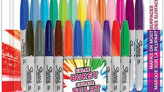 SHARPIE Color Burst Permanent Markers, Fine Point, Assorted,...