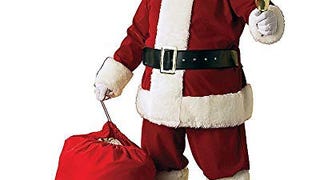 Rubies mens Deluxe Ultra Velvet Santa Suit With Gloves...