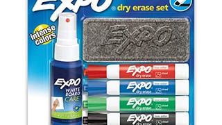 EXPO Low Odor Dry Erase Marker Set with White Board Eraser...