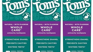 Tom's of Maine Whole Care Natural Toothpaste with Fluoride,...