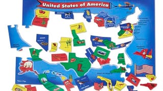 Melissa & Doug USA Map Floor Puzzle - 51 Pieces (2 x 3...