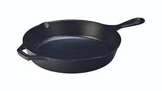 Lodge Seasoned Cast Iron Skillet - 12 Inch Ergonomic Frying...