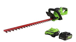 Greenworks 24V 22" Cordless Laser Cut Hedge Trimmer, 4....