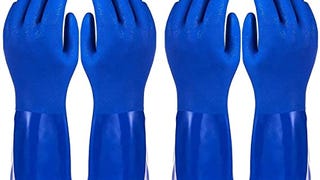 Juvale 2 Pairs Heavy Duty Rubber Cleaning Gloves for Kitchen,...