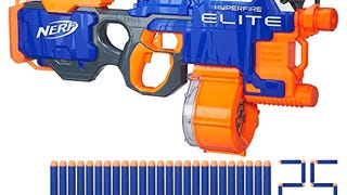 Nerf HyperFire Motorized Elite Blaster, 25-Dart Drum, Fires...