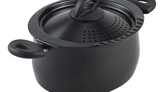 Bialetti 5.5 Quart Pasta Pot with Strainer Lid, Charcoal...