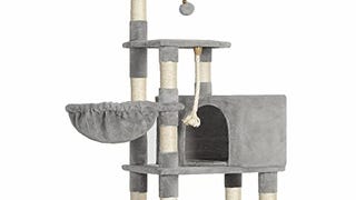 FEANDREA Cat Tree with Scratching Board, Basket Lounger...