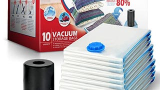 Spacesaver Vacuum Storage Bags - 10-Pack Variety with Electric...