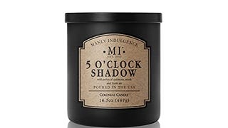 Manly Indulgence 5 O'Clock Shadow Scented Jar Candle, Cotton...