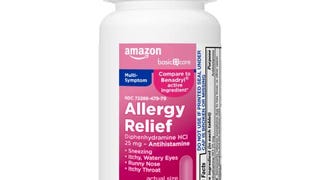 Amazon Basic Care Complete Allergy Relief, Diphenhydramine...