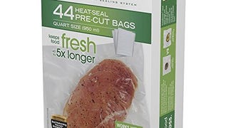 FoodSaver FSFSBF0226-FFP 1-Quart Precut Heat-Seal Bags,...