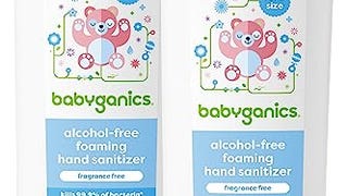 Babyganics Foaming Hand Sanitizer Refill, Alcohol Free,...