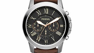 Fossil Men's Grant Quartz Stainless Steel and Leather...