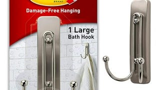 Command Large Double Bathroom Wall Hook, Damage Free Hanging...