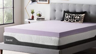 Lucid 4 Inch Lavender Infused Memory Foam Mattress Topper...