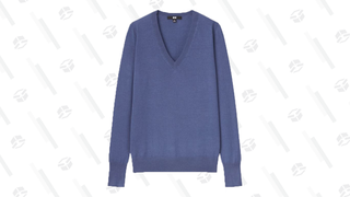 Women Extra Fine Merino V-Neck Sweater